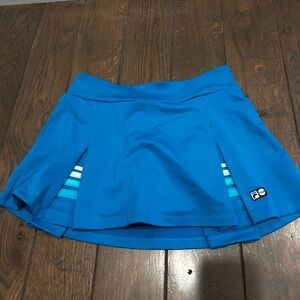 Fila Women’s Forza Ball Short Blue Tennis Water Resistance Cool Max Skort Sz Med